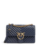 Pinko Love One Classic Schoudertas blu indaco ombroso/antique gold