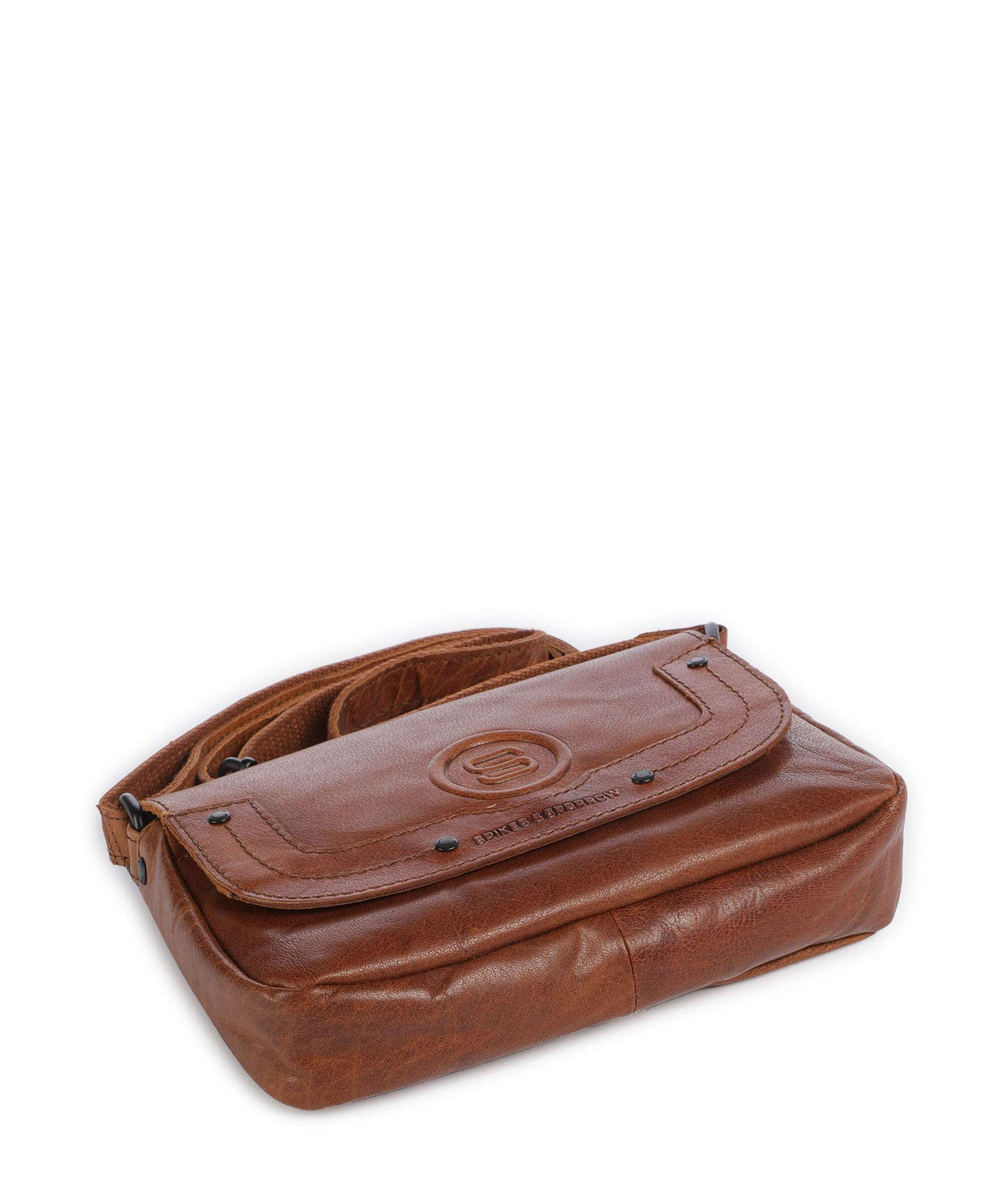 Spikes & Sparrow Bronco Linne Crossbody bag brandy