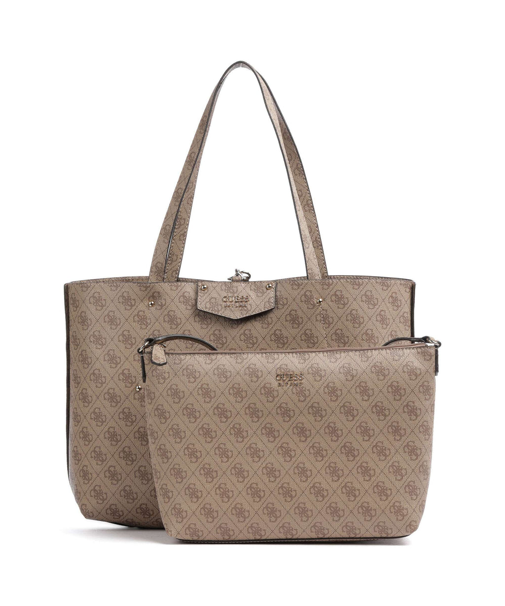 Guess Brenton Eco Tote bag latte logo