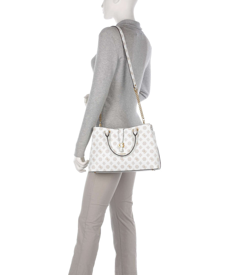 Guess Kuba Handbag white logo