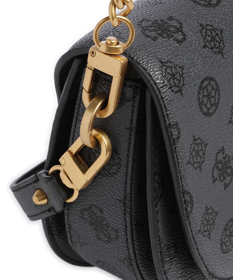 Guess Kuba Shoulder bag charcoal logo