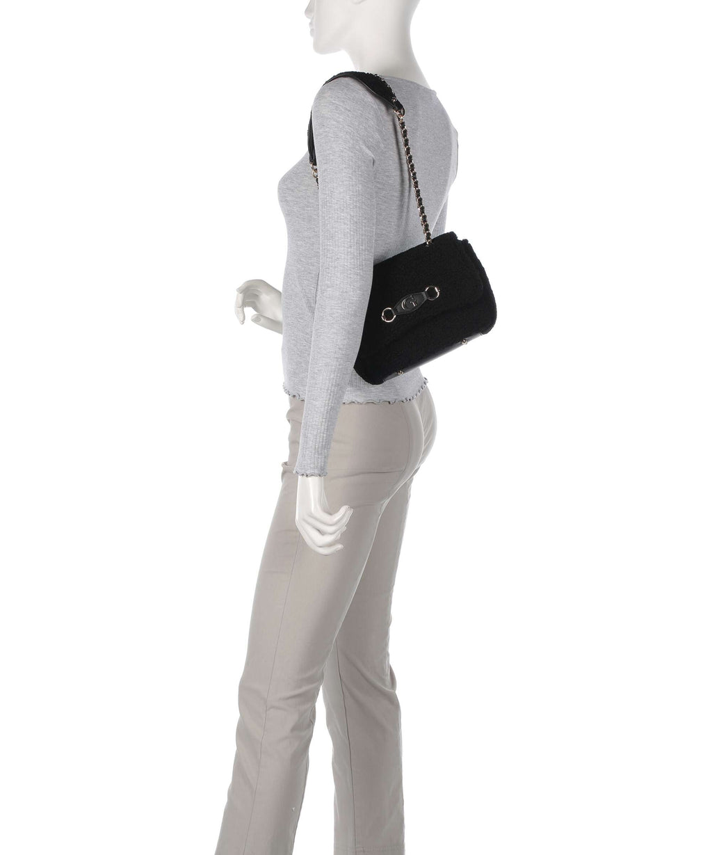 Guess Aslia Shearling Shoulder bag black