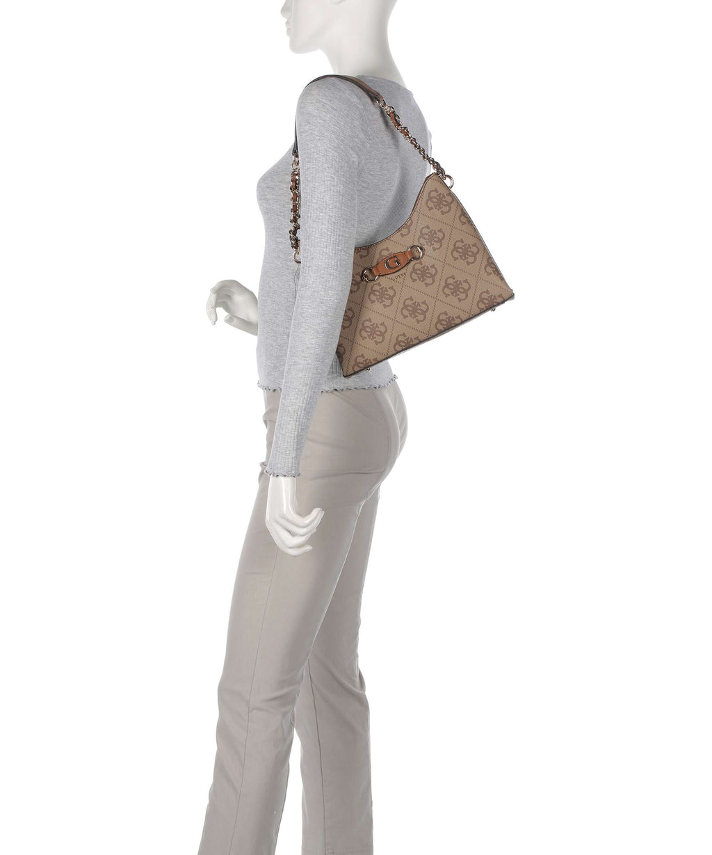 Guess Izzy Shoulder bag latte logo