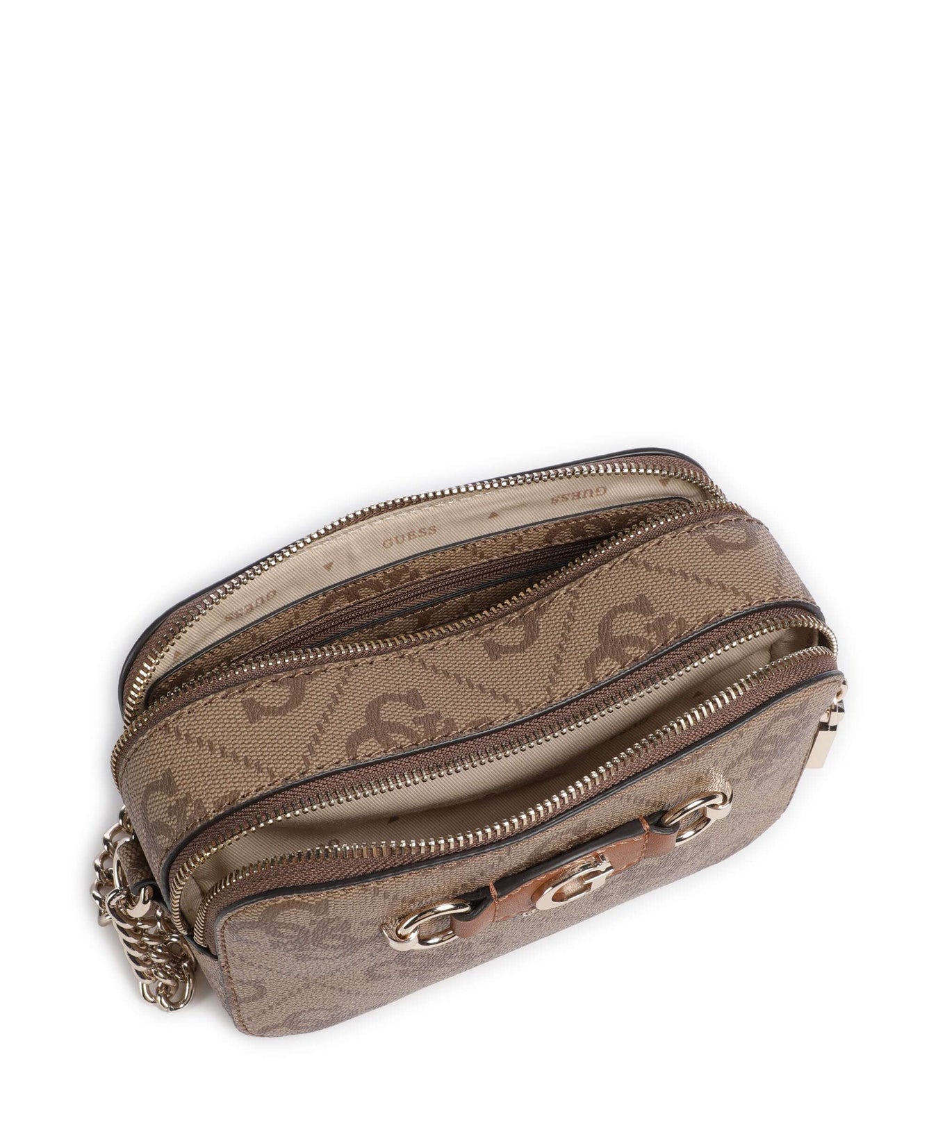 Guess Izzy Crossbody bag latte logo