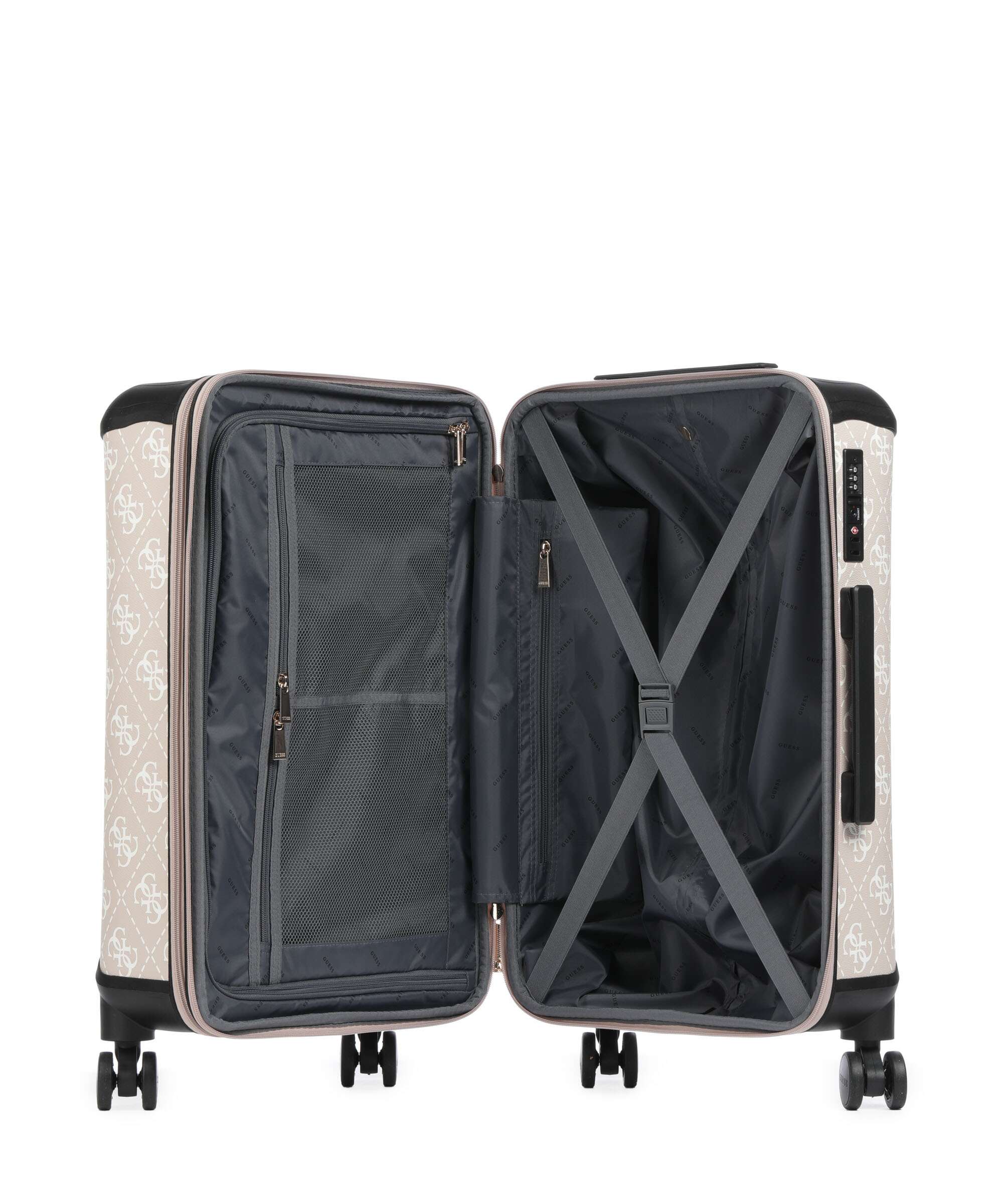 Guess Berta Maxi 4G Spinner (4 wheels) sand logo