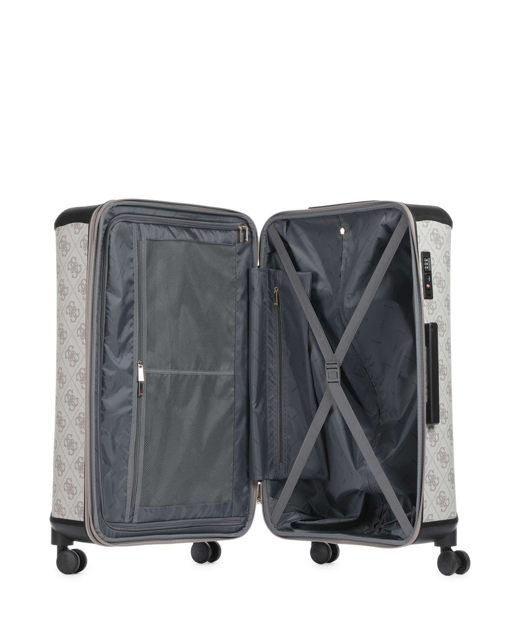 Guess Berta 4G Logo Spinner (4 wheels) dark taupe logo