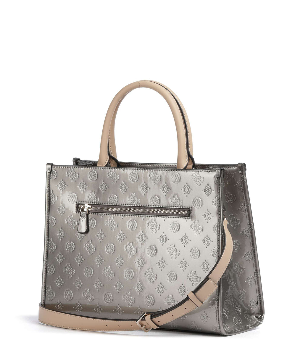 Guess Arnela Handbag pewter logo