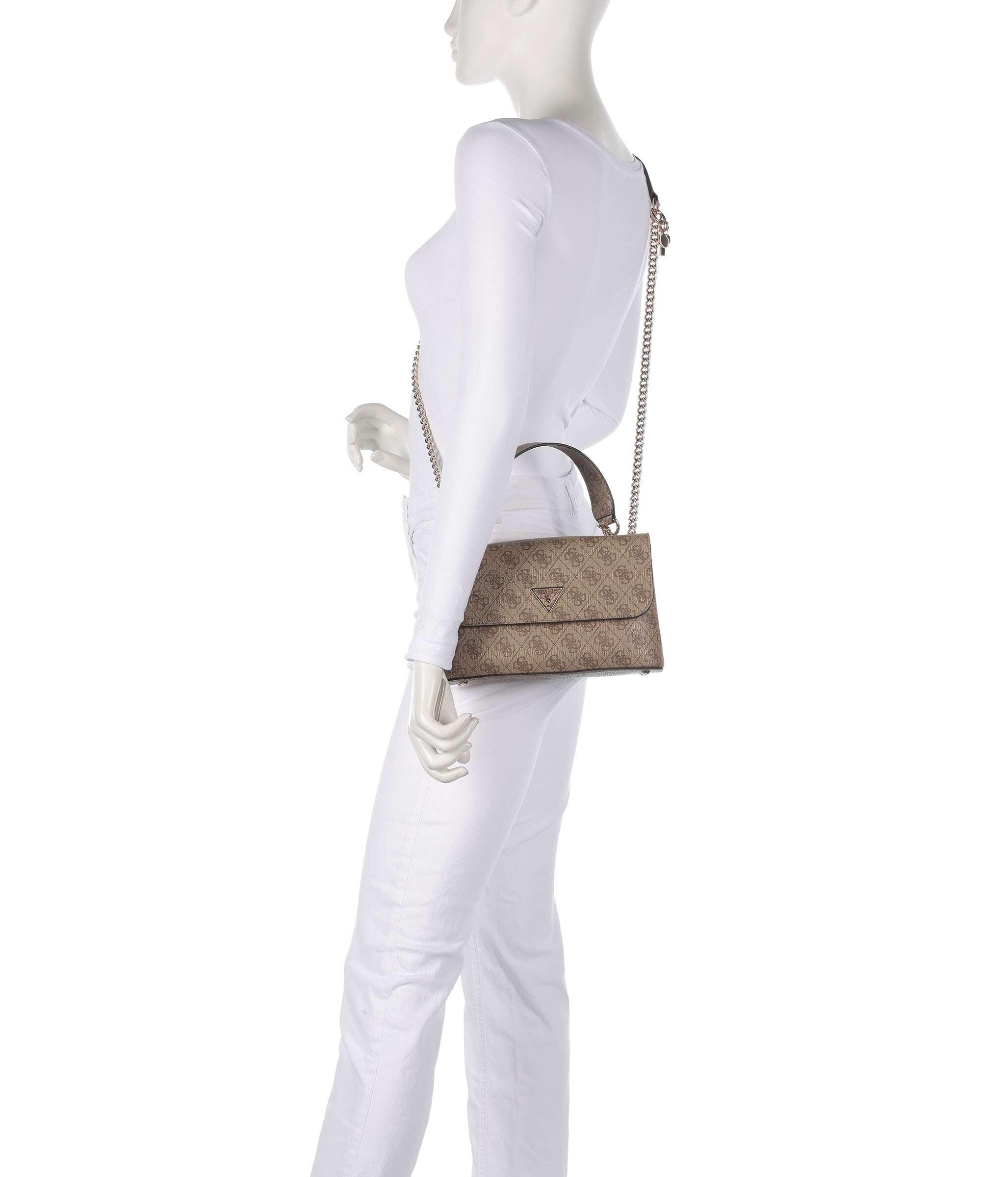 Guess Erica Eco Shoulder bag latte logo