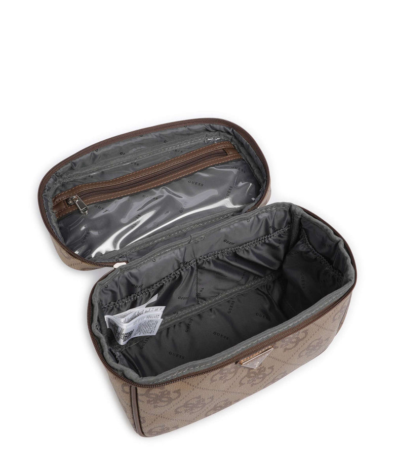 Guess Berta Maxi 4G Toiletry bag latte logo/brown