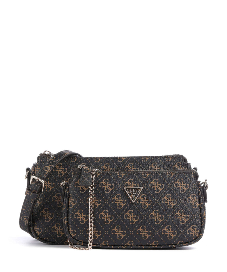 Guess Noelle Q Logo Shoulder bag brown logo