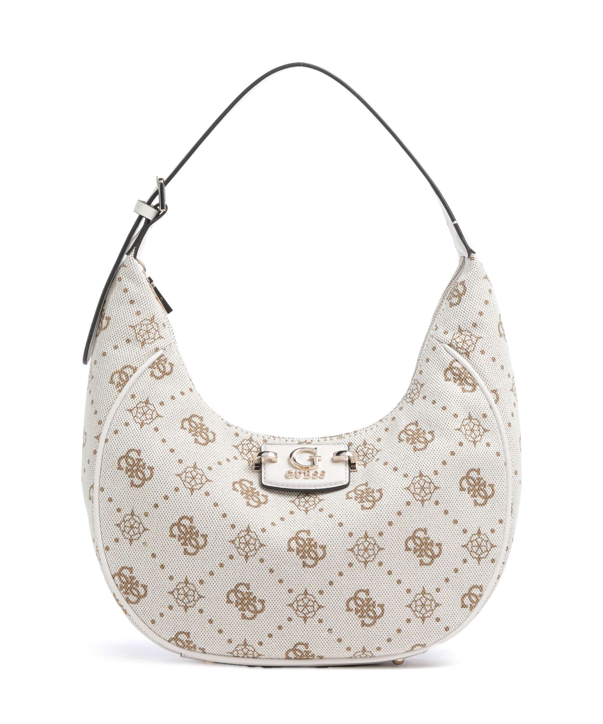 Guess Neda 4G Peony Logo Hobo bag offwhite logo