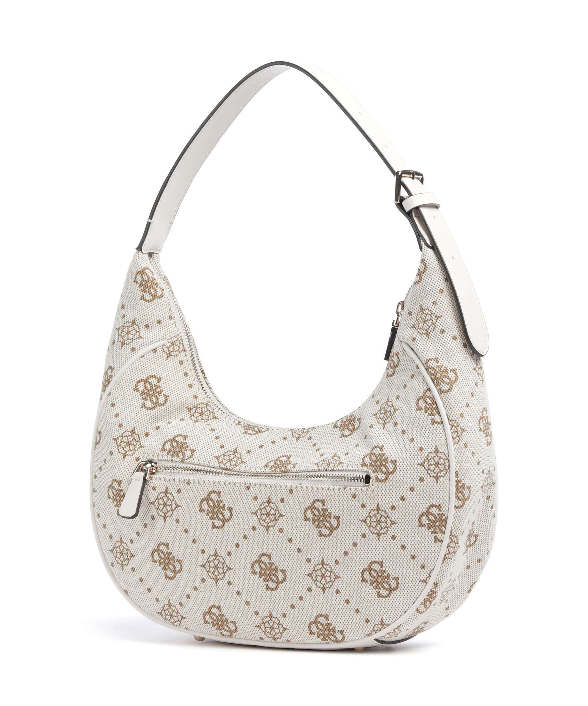 Guess Neda 4G Peony Logo Hobo bag offwhite logo