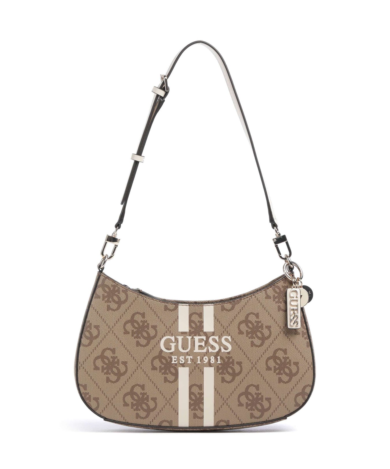 Guess Noelle 4G Logo Shoulder bag latte logo