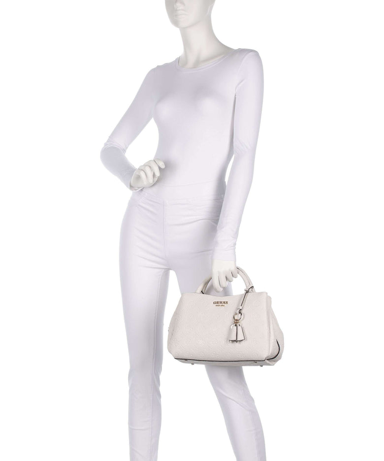 Guess Phoebe Peony Debossed Handbag offwhite logo