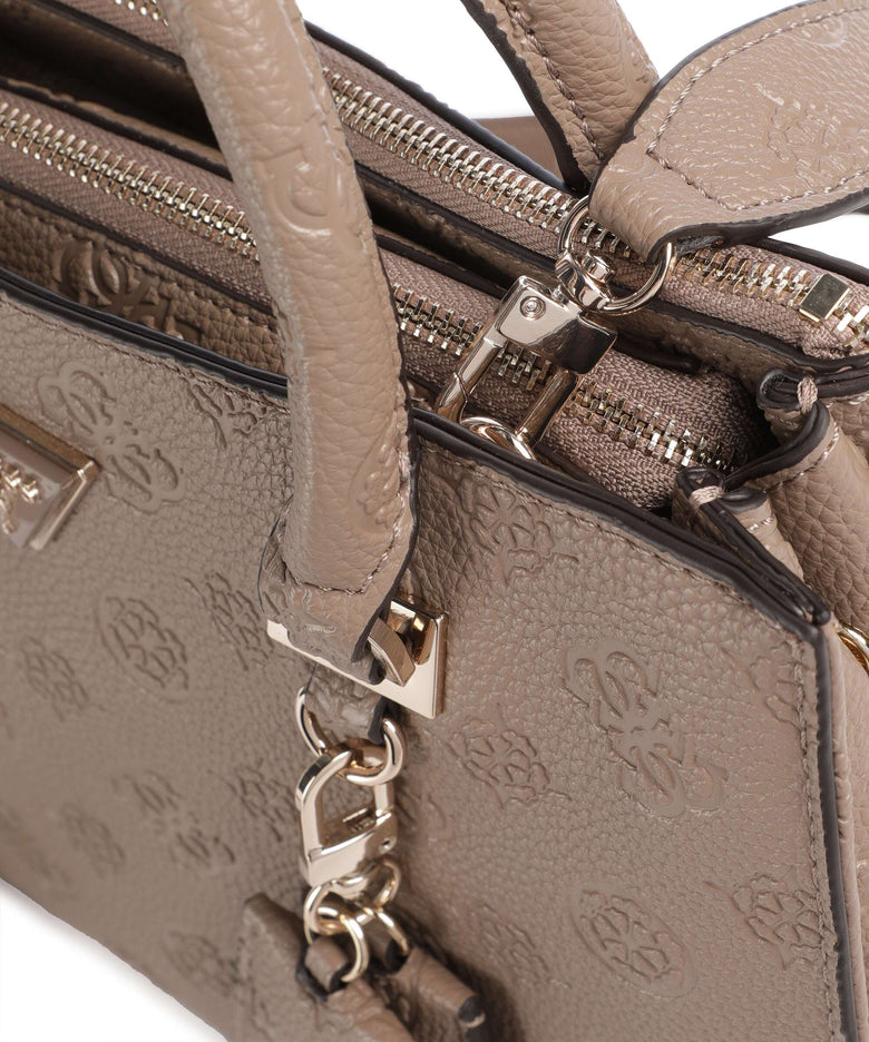 Guess Cresidia Handbag dark taupe logo