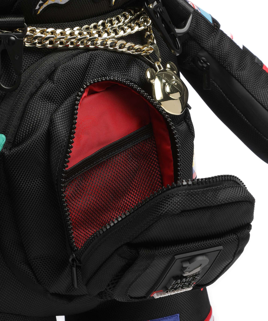 Sprayground James Flags Bear Backpack black