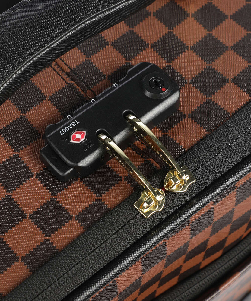 Sprayground Sawtooth Sharks in Paris Spinner (4 wheels) brown