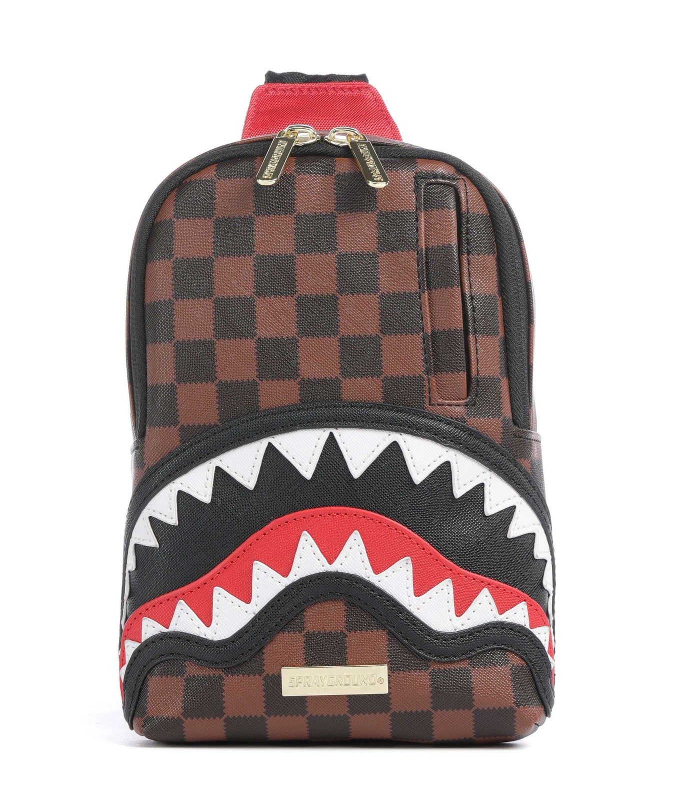 Sprayground Sawtooth Sharks in Paris Sling bag brown