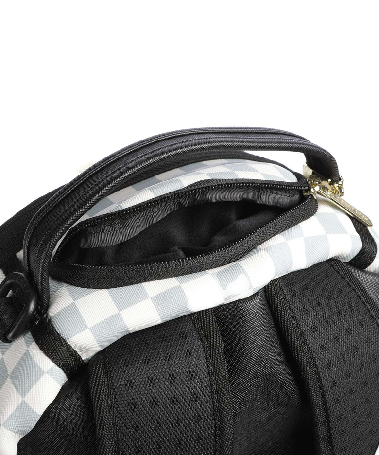 Sprayground Cream And Brown Tear Check Backpack multicolour