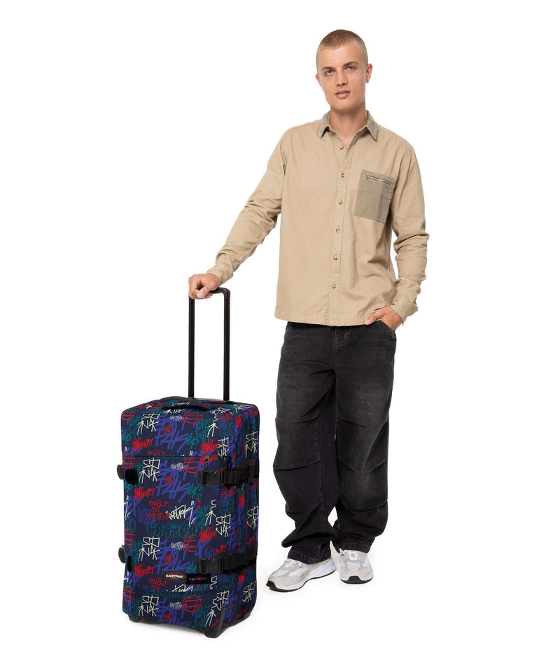 Eastpak Tranverz M Travel bag with wheels street tags blue