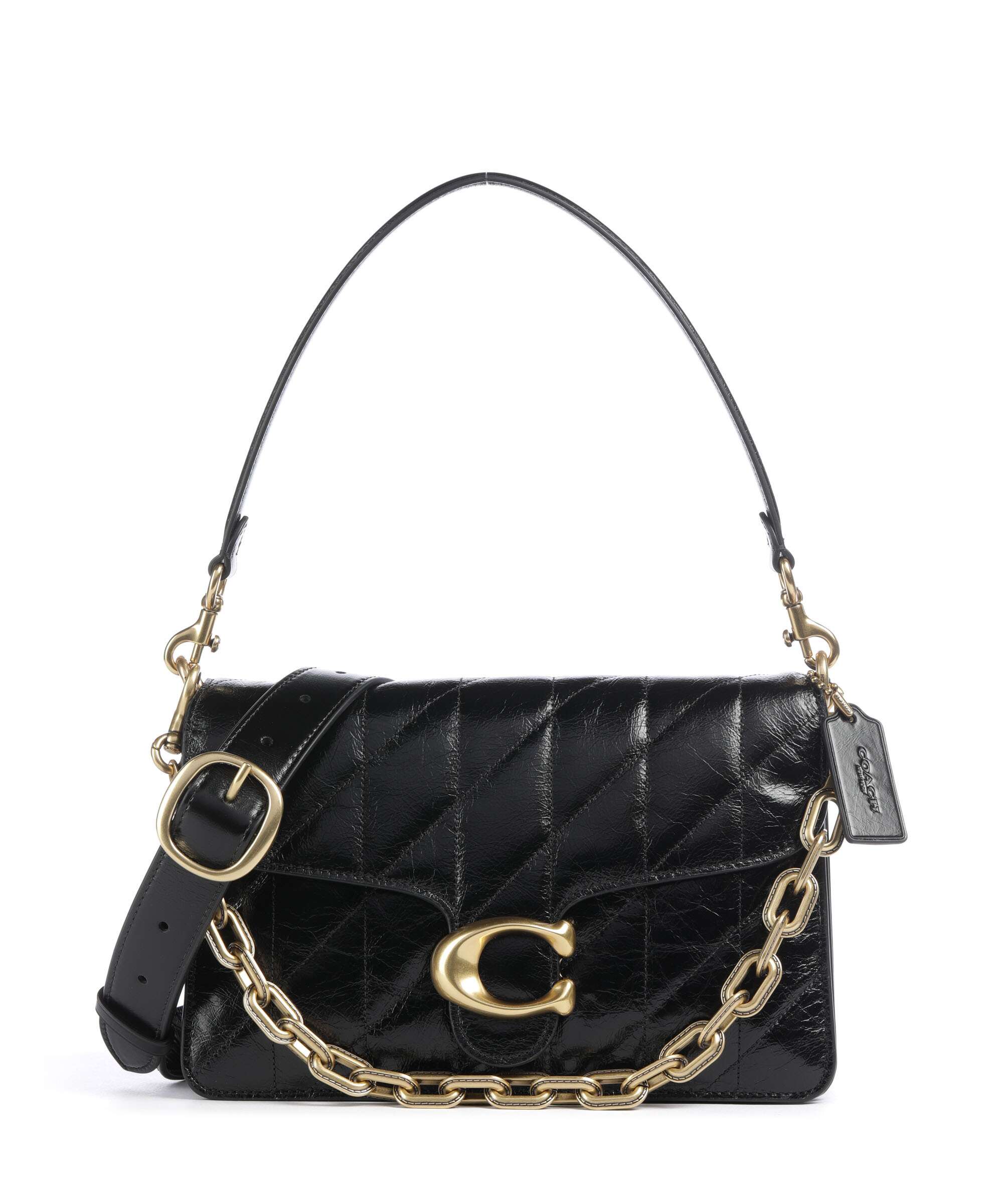Coach Tabby Quilted Glazed Shoulder bag black
