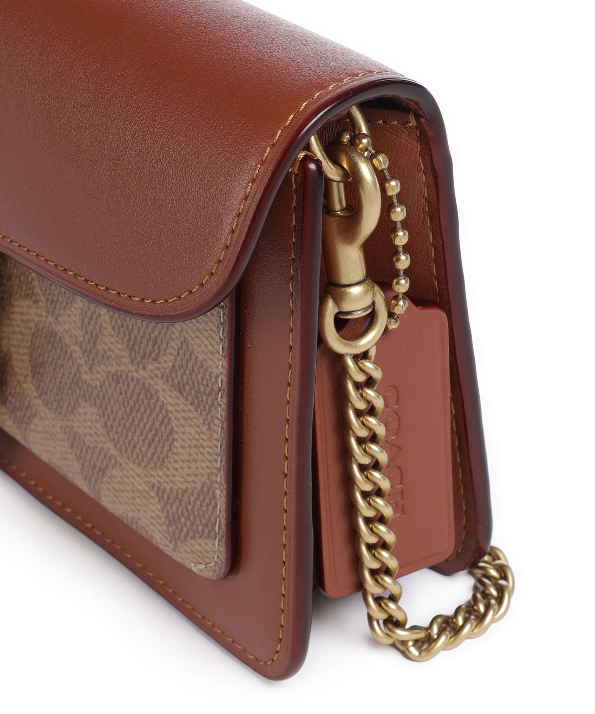 Coach Tabby Chain Crossbody bag tan caramel
