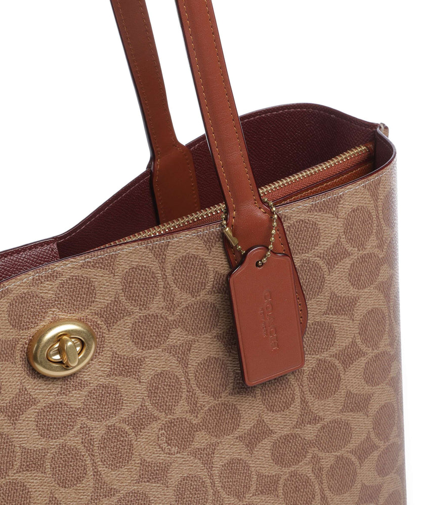 Coach Willow Signature Tote bag tan caramel