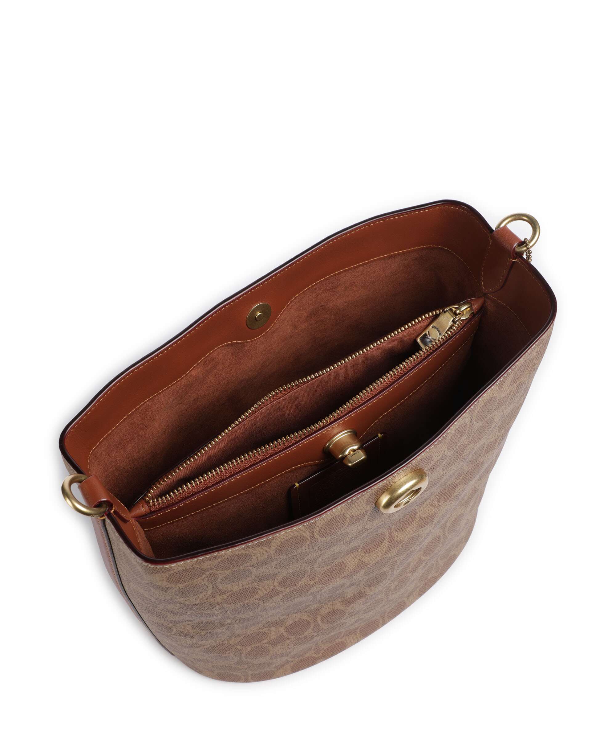 Coach Willow Signature Hobo bag tan caramel