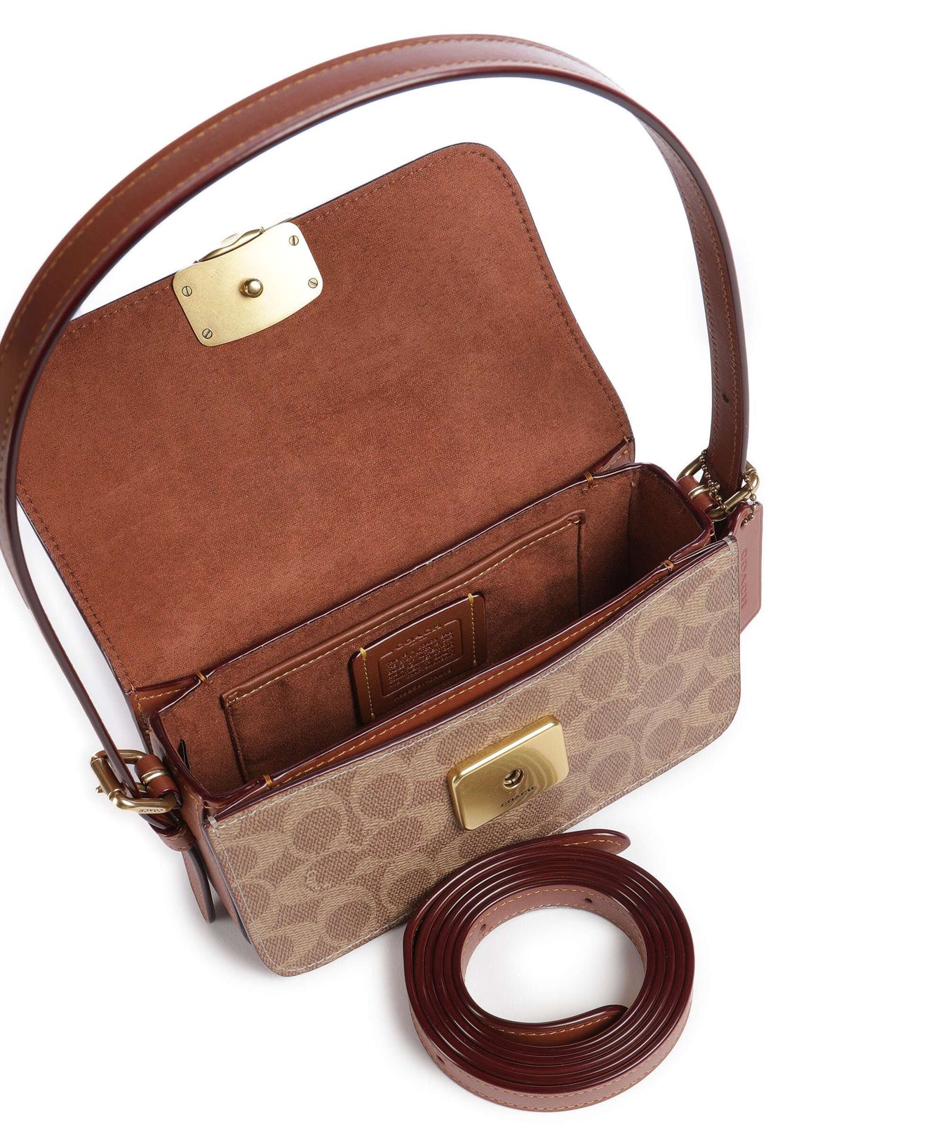 Coach Zoe Signature Shoulder bag tan caramel