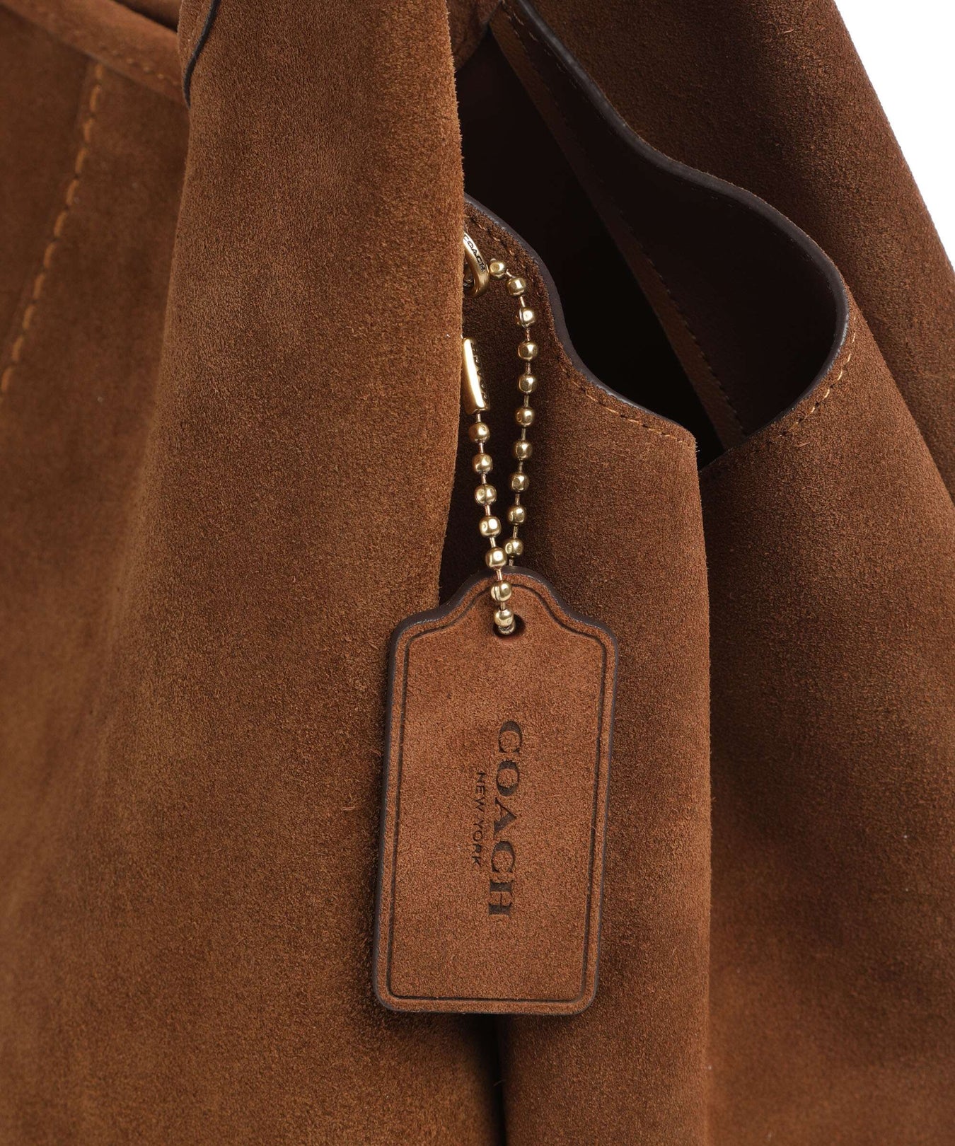 Coach Lana Suede Hobo bag warm brown