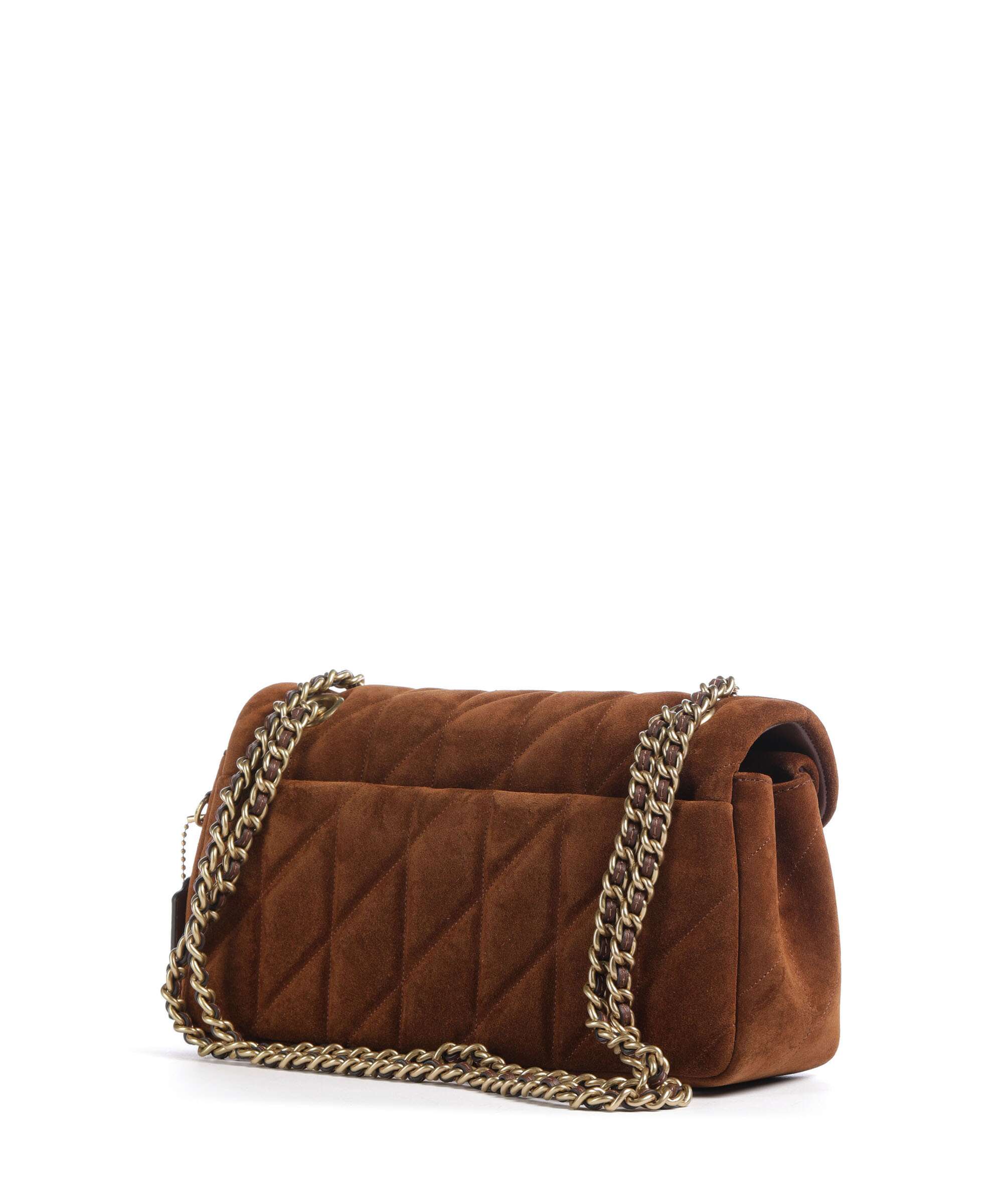 Coach Tabby Quilted Suede 26 Shoulder bag warm brown