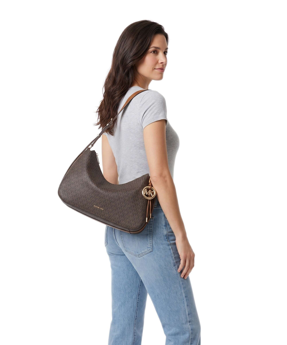 Michael Kors Nolita Medium Hobo bag brown/acorn