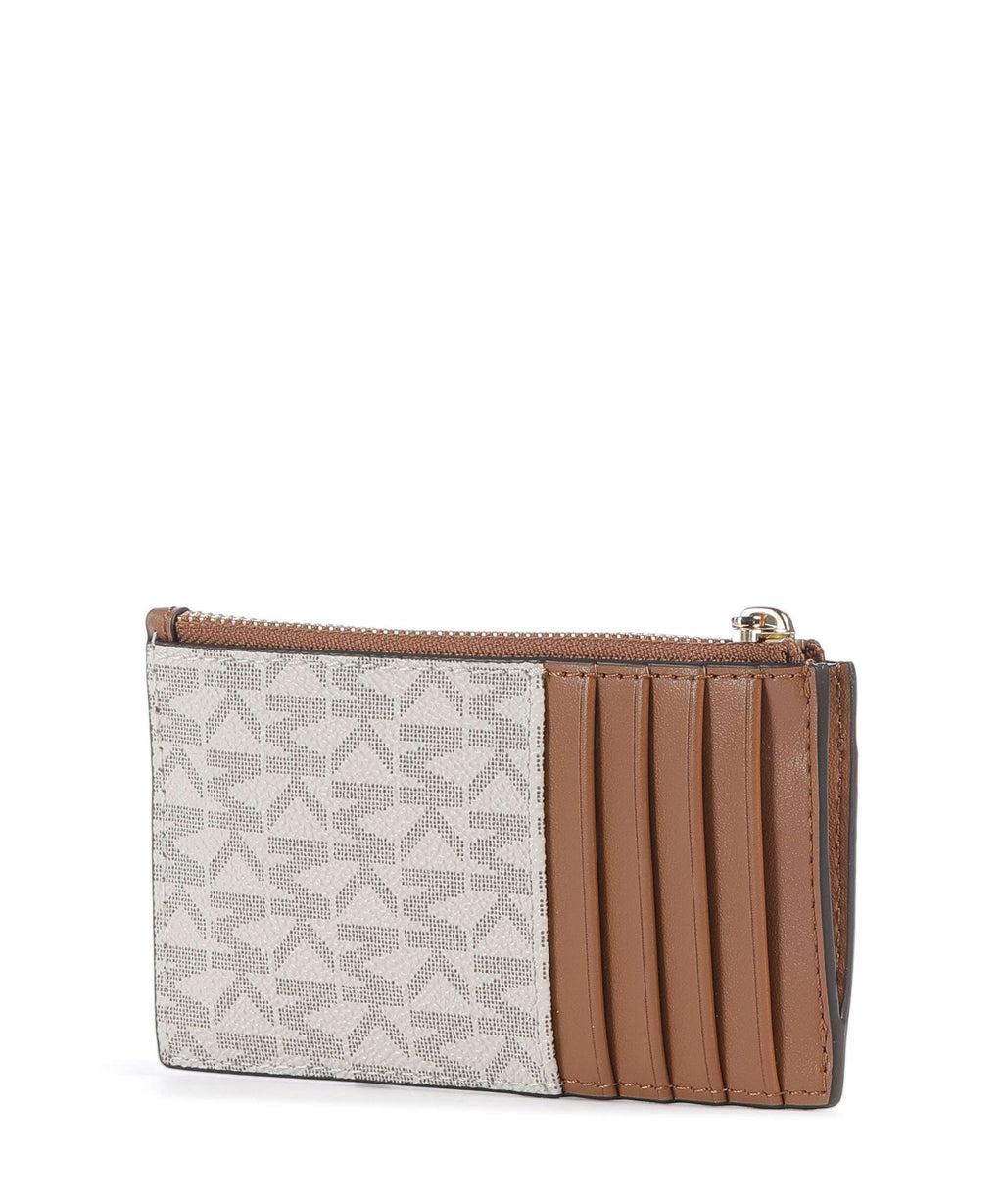 Michael Kors Jet Set Credit card holder vanilla/acorn