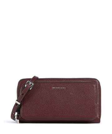 Michael Kors Jet Set Large Continental Crossbody tas oxblood