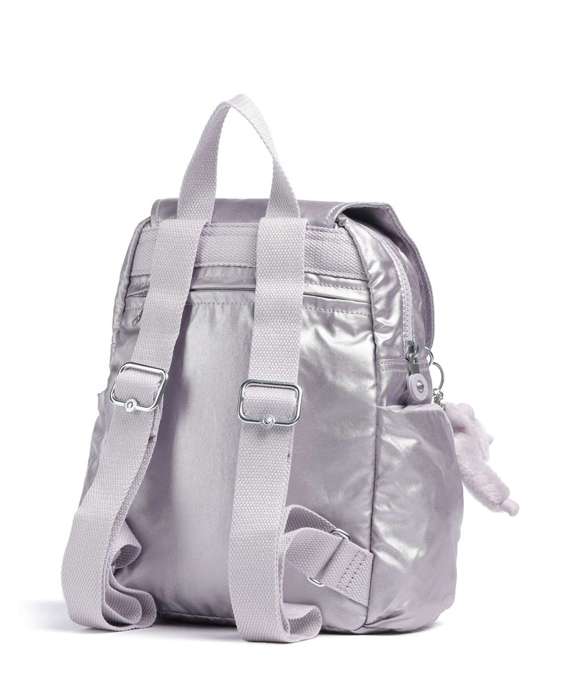 Kipling Basic City Zip Mini Backpack lilac moon/metallic