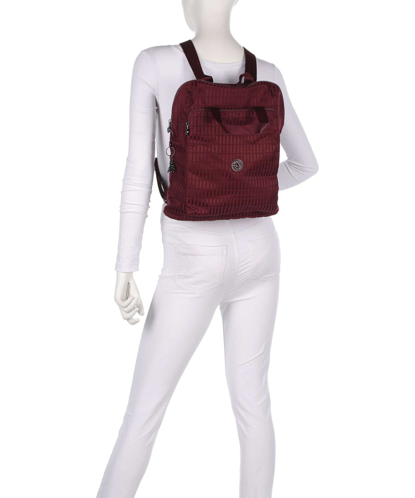 Kipling Elevated Kazuki Backpack maroon tile