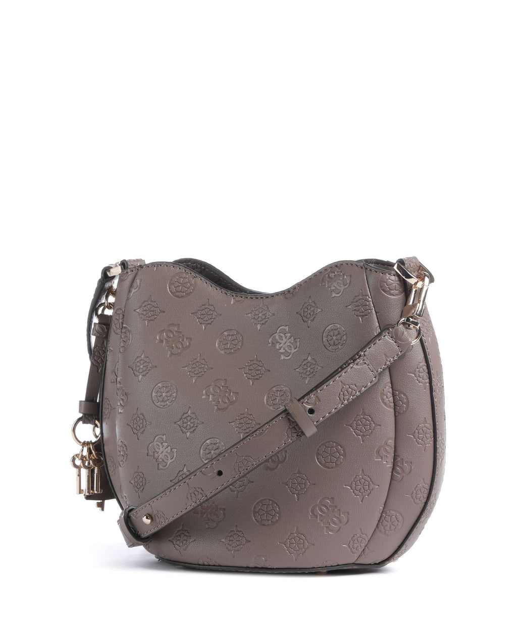 Guess Carmella Bucket bag taupe logo