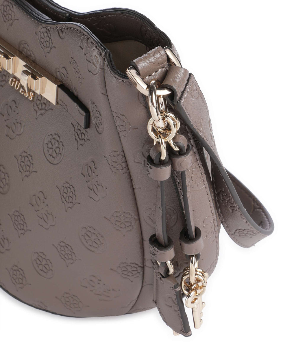 Guess Carmella Bucket bag taupe logo