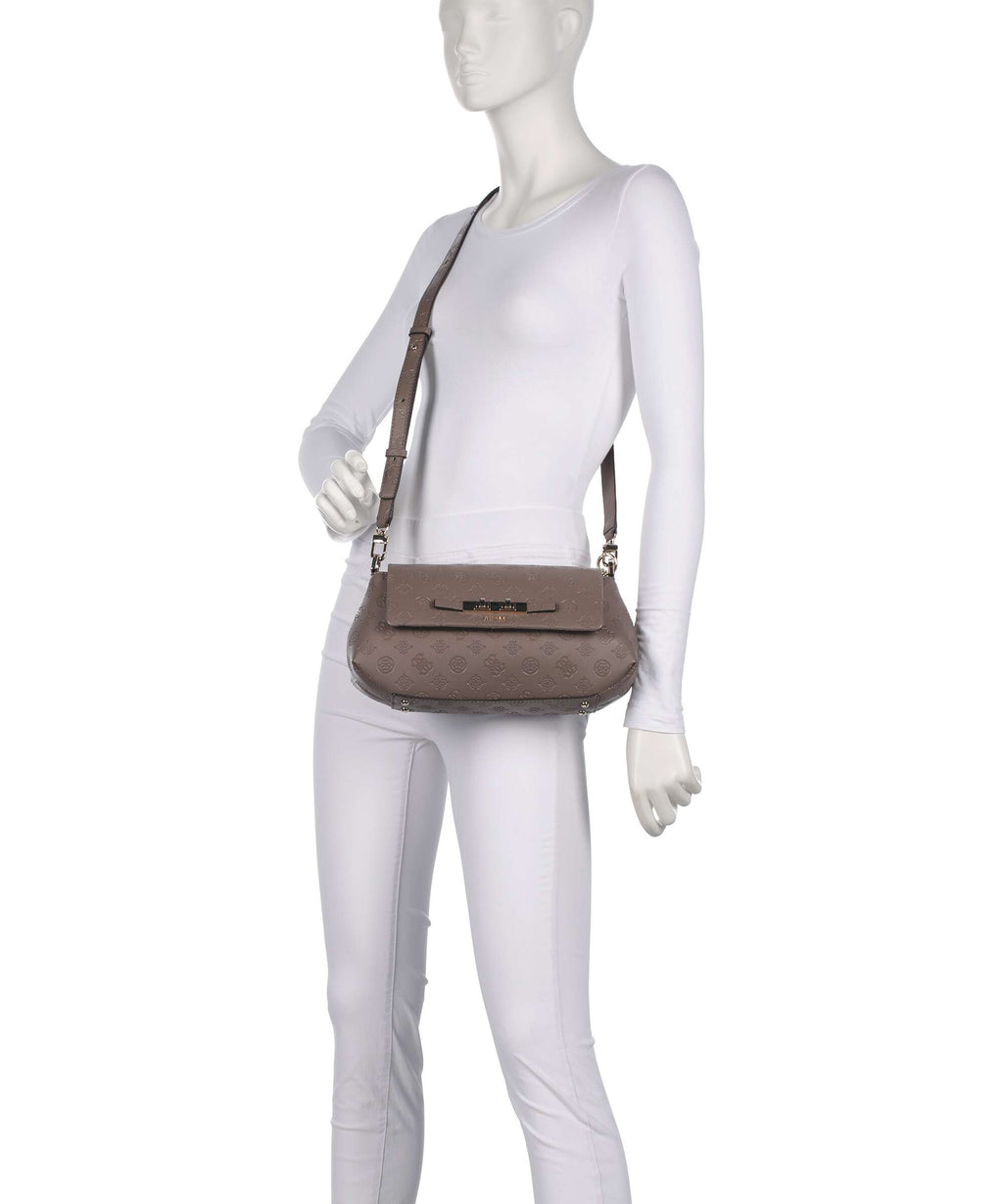 Guess Carmella Crossbody bag taupe logo