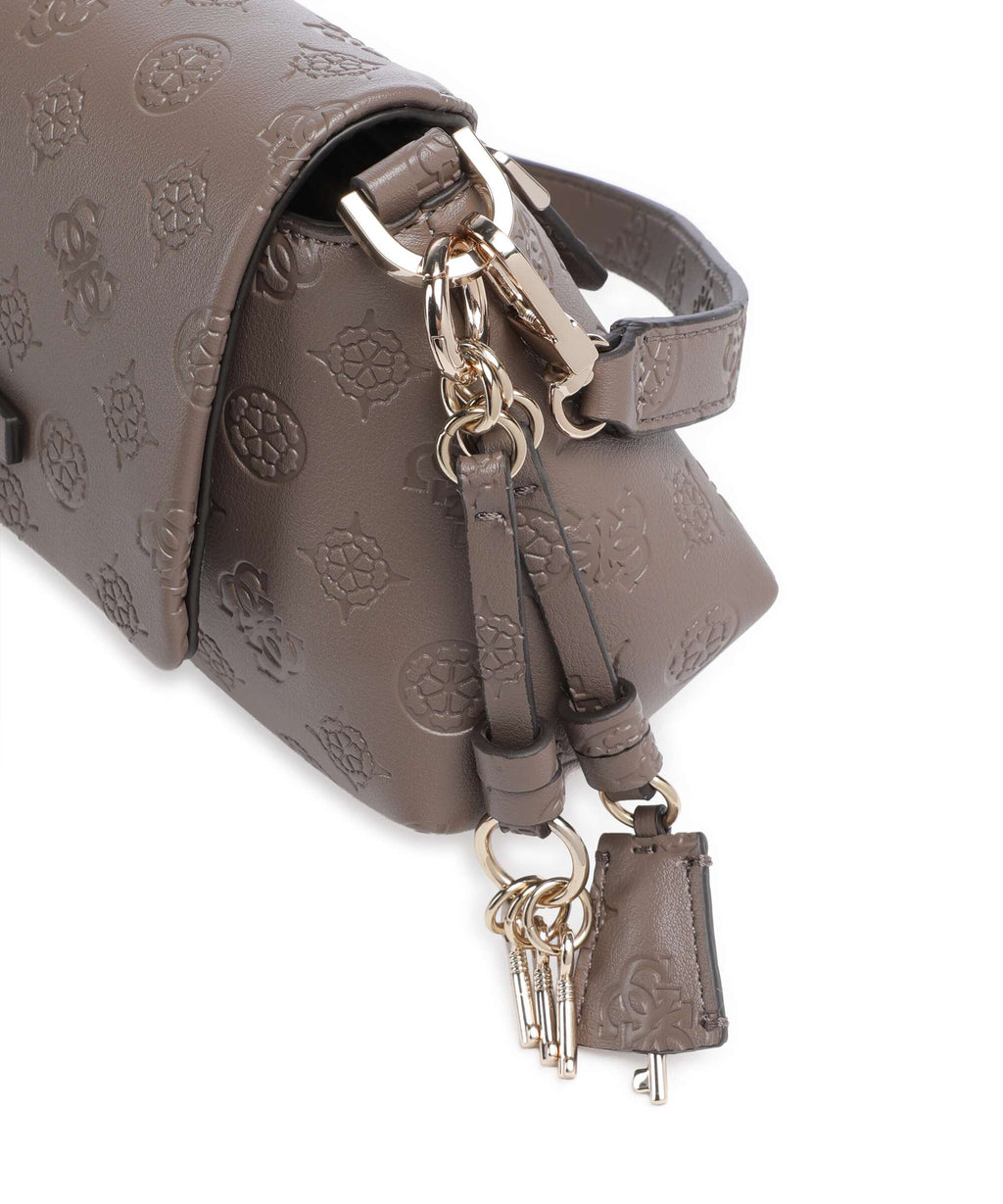 Guess Carmella Crossbody bag taupe logo