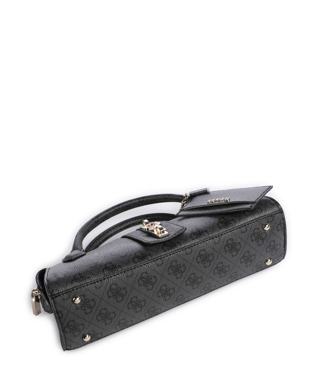 Guess Yvonne Logo Mini Handbag coal logo