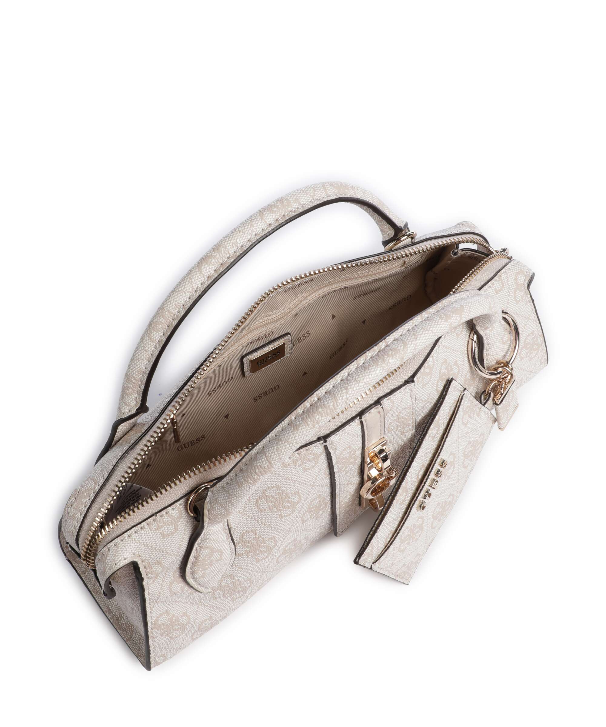 Guess Yvonne Logo Mini Handbag stone logo