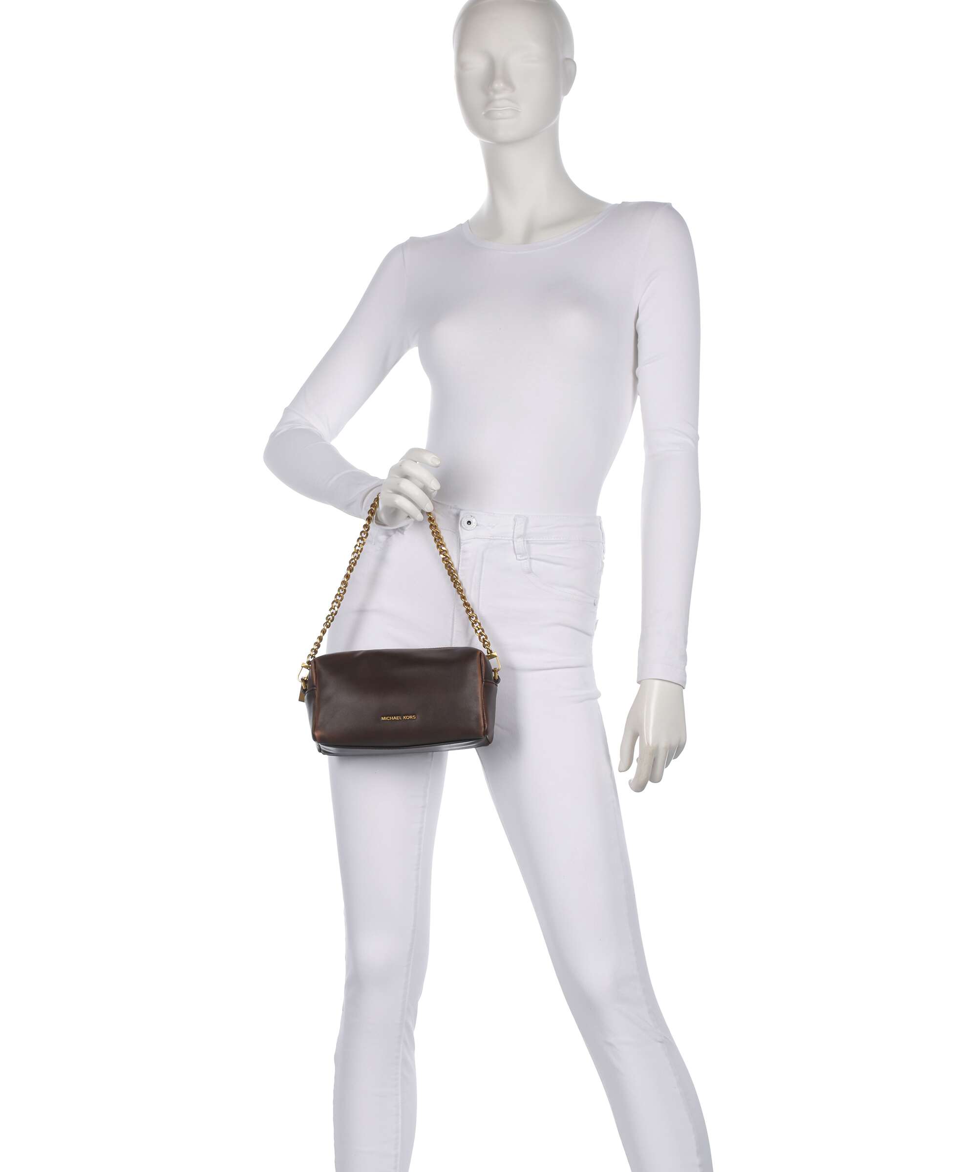 Michael Kors Bryant Small Crossbody tas lamsleer chocolate