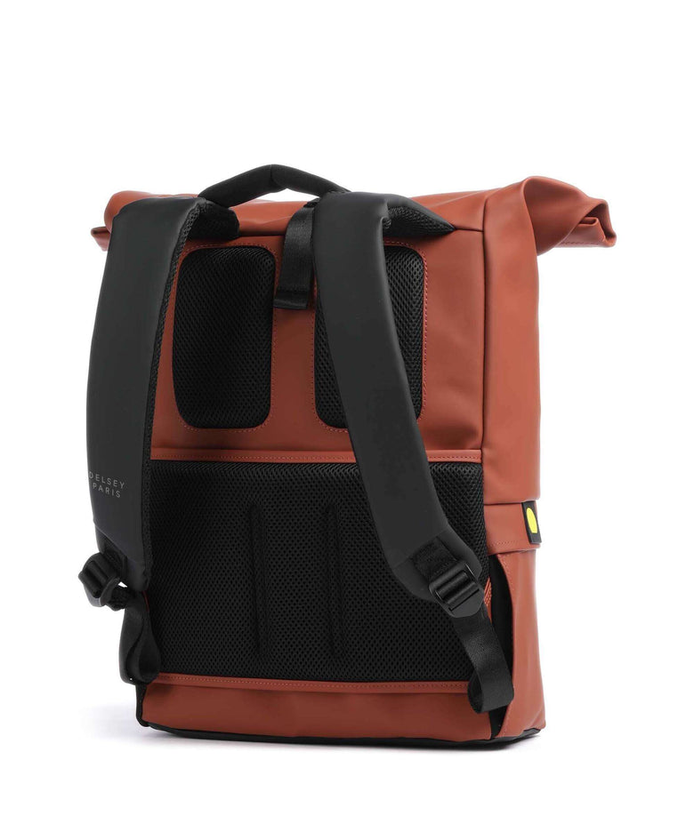 Delsey Paris Turenne Soft Rolltop backpack backstein