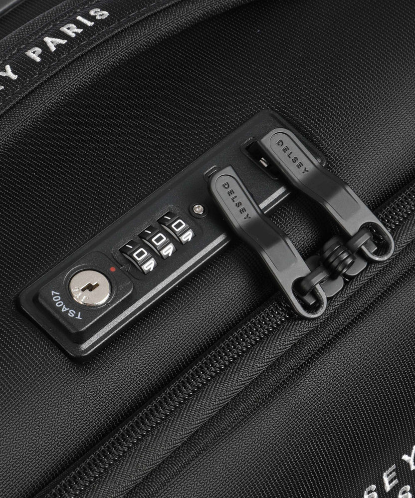 Delsey Paris Brochant 3 Spinner (4 wheels) deep black