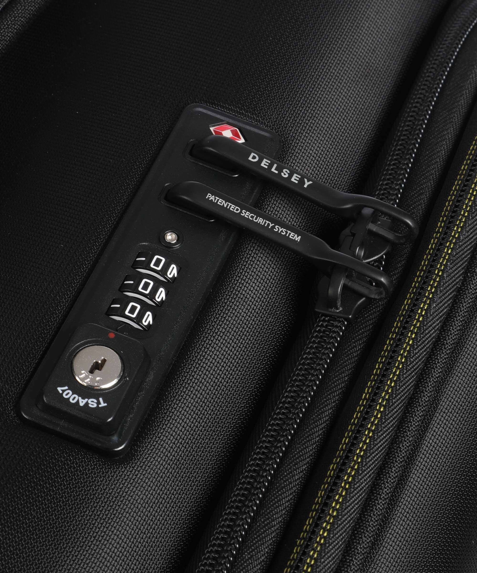 Delsey Paris Brochant 3 Spinner (4 wheels) deep black