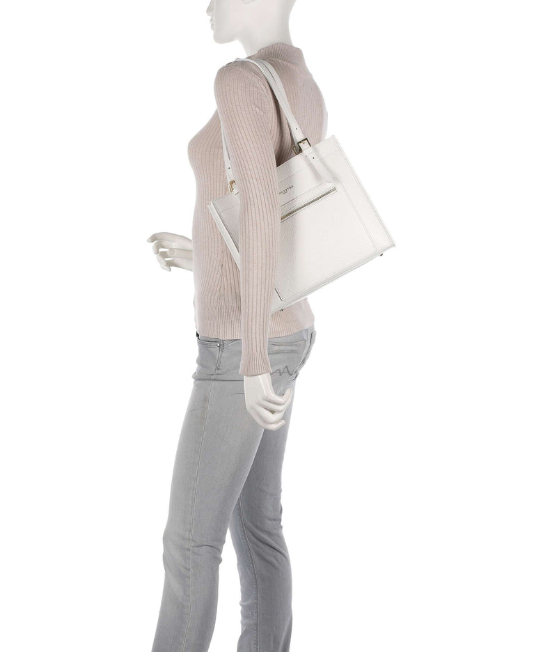 Lancaster Foulonne Double Tote bag blanc/nude