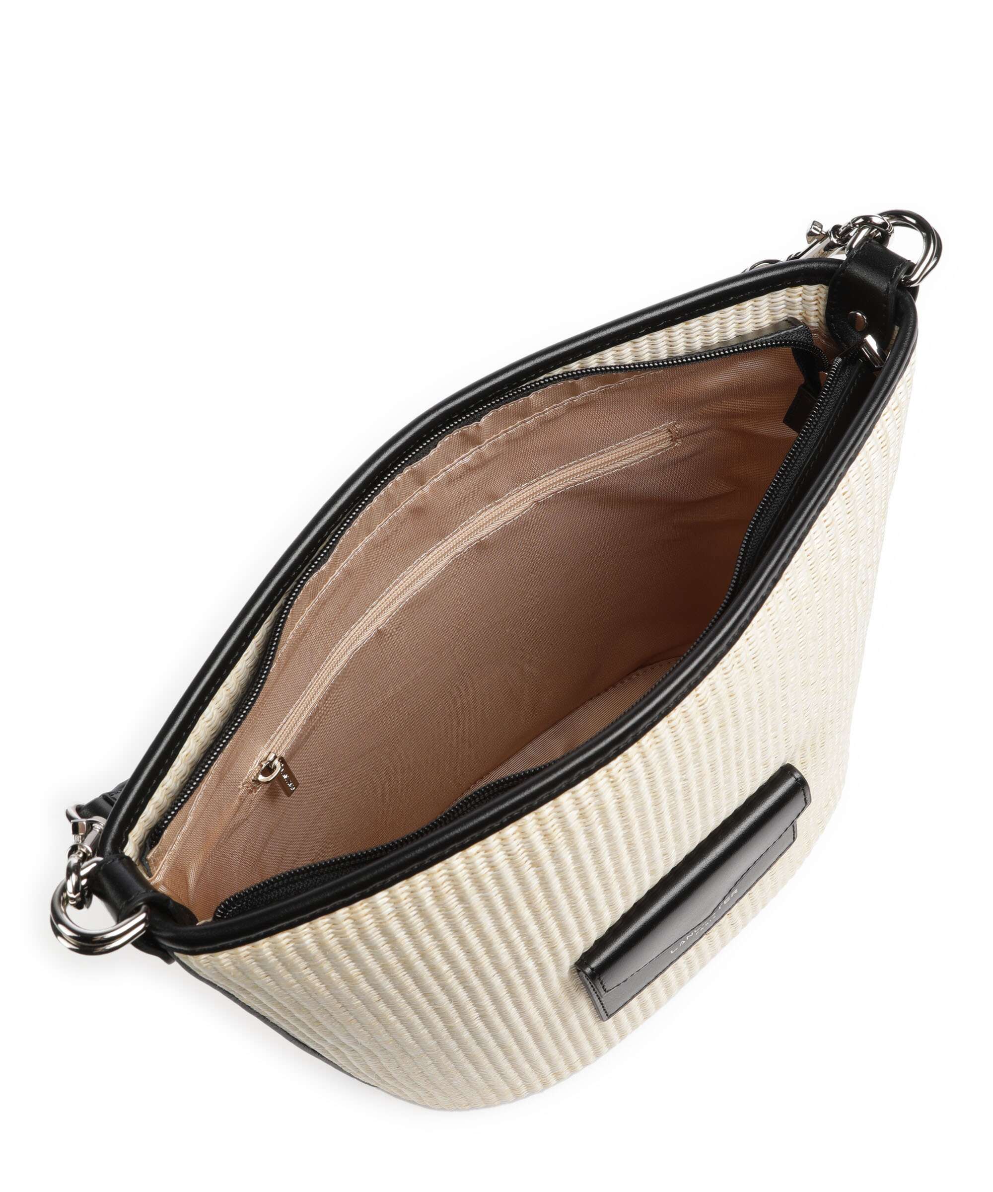 Lancaster Actual Osier Mini Hobo bag beige