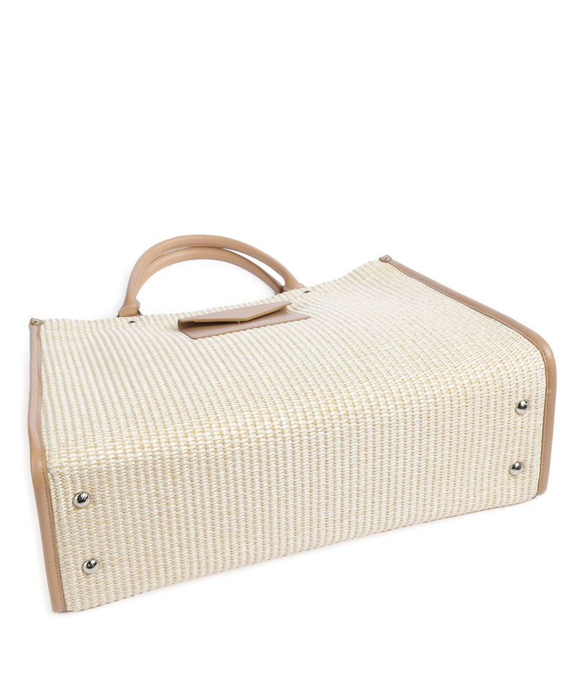 Lancaster Actual Mini Osier Handbag beige