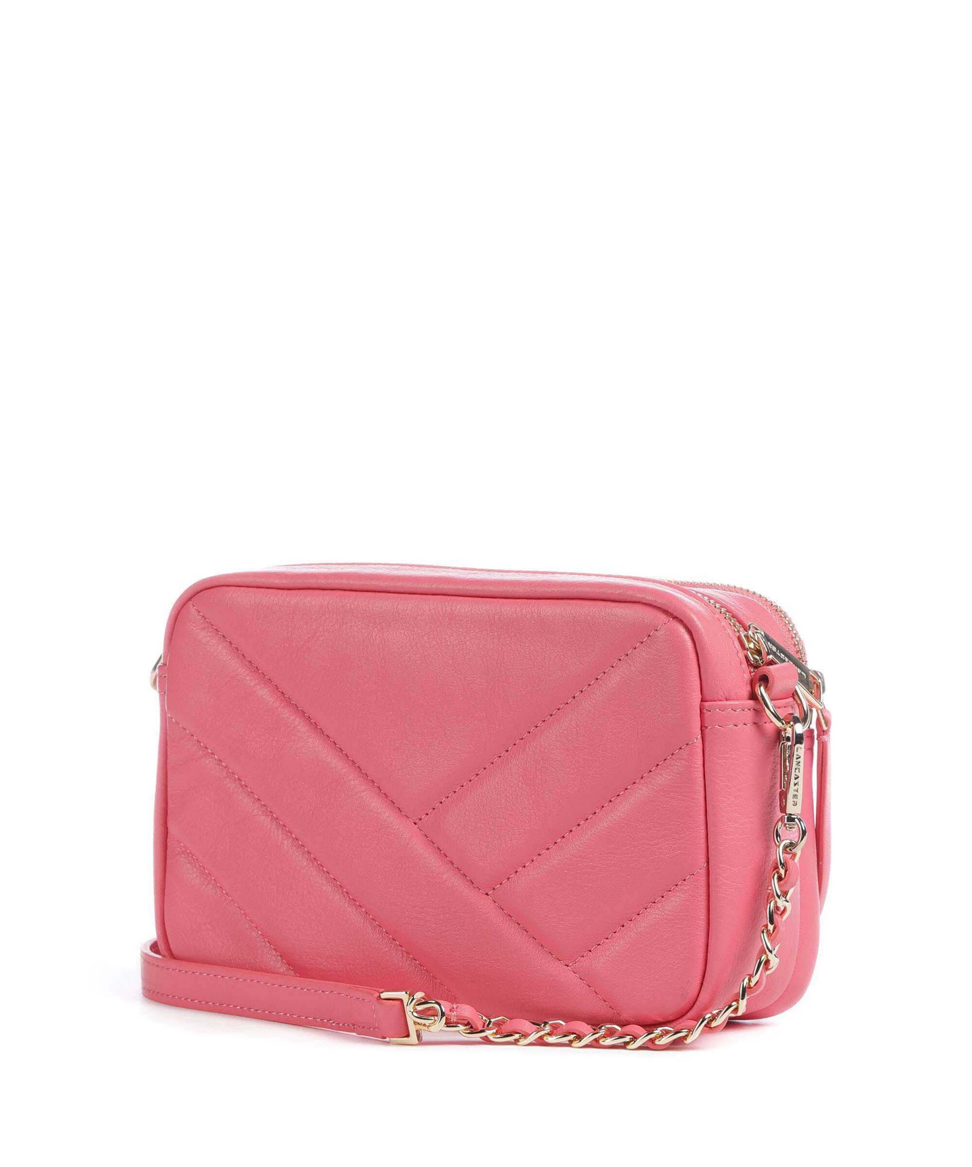 Lancaster Soft Matelassé Crossbody bag rose fonce